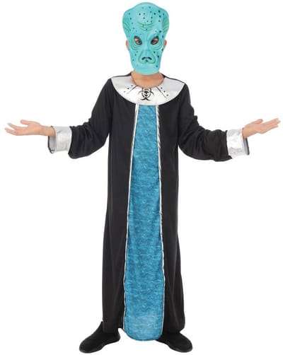 PTIT CLOWN - Blauw Alien Commander-kostuum voor kinderen - 110/122 (5-6 jaar)