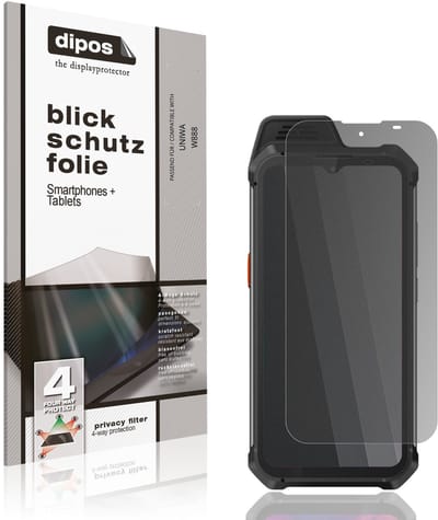 dipos – Matte Privacy Screenprotector geschikt voor UNIWA W888 | Anti-Spy Beschermfolie