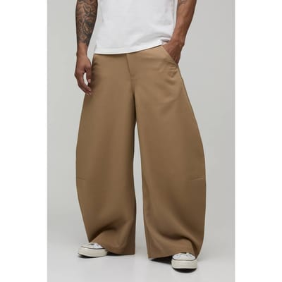 Extreme Balloon Fit Klinknagel Broek | Taupe | Size XS