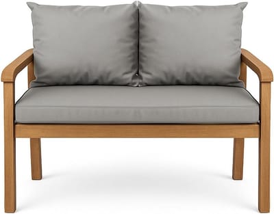 Luxe Tuinbank Kussen Set voor Buitenbank en Schommelbank - Waterafstotend en Gemakkelijk Schoon te Maken - 120x50x50 cm Grijs