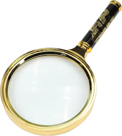 10X Handheld Vergrootglas met Metalen Handvat voor Lezen en Hobby's