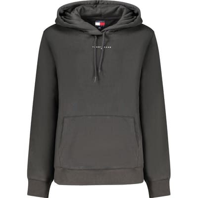 Tommy Hilfiger Zwarte Katoenen Dames Sweatshirt Hoodie