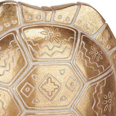 Decoratieve figuren Schildpad Gouden Polyresin (17,5 x 36 x 10,5 cm)