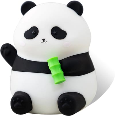 QTTVBTNA - Panda Nachtlamp - Zachte Siliconen Sfeerlamp - Aanraakbediening & Dimbare Slaapkamer Verlichting - Cadeau voor Kinderen (Sinterklaas, Kerst, Verjaardag) - Schattige Dieren Lamp