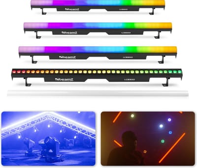 BeamZ LCB300 - Set met 4 LED bars met 36x 4-in-1 LED’s - RGBW