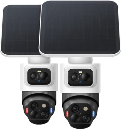 eufy Security eufyCam S4 2-pack- Beveiligingscamera buiten - triple lens Bullet-PTZ - 4K UHD - 360° Pan & Tilt - auto-tracking - Kleurennachtzicht - compatibel met HomeBase S380