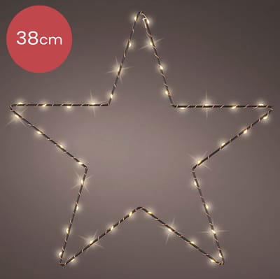 Kerstverlichting LED Ster met 40 lampjes - 38 cm