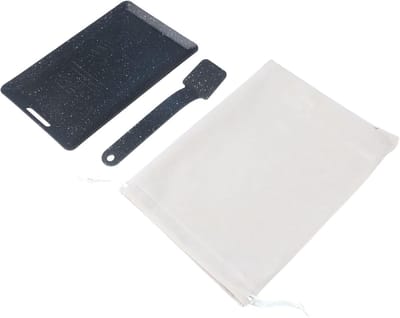Opvouwbare Grillplaat - Bakplaat Buiten - Kamperen Koken - Instelbare Temperatuur - 13x20 cm - Zwart
