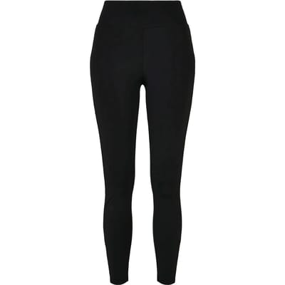Urban Classics - Highwaist Shiny Stripe Legging - XS - Zwart