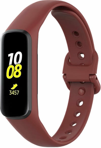 Siliconen Smartwatch bandje - Geschikt voor Samsung Galaxy Fit 2 siliconen bandje - bordeaux - Strap-it Horlogeband / Polsband / Armband