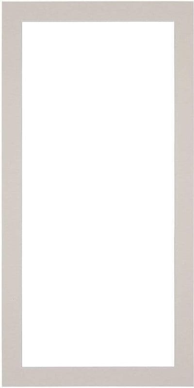 Passe-Partout Fotomaat 15x20 cm - Lijstmaat 20x40 cm - Grijs Graniet - Museumkarton - Fotolijst niet inbegrepen