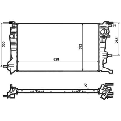 Radiator, motorkoeling NRF 53963
