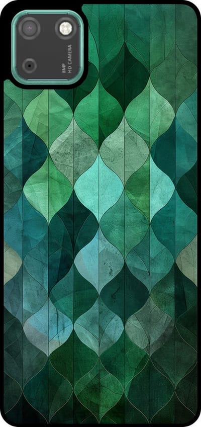 Smartphonica Telefoonhoesje Geschikt voor Huawei Y5P met groene bladeren opdruk - TPU backcover case green leafs design geschikt voor Huawei Y5p