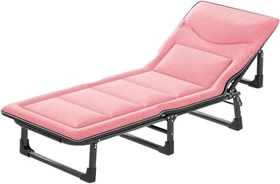 Opvouwbaar Ligbed - Kampeerbedje Loungestoel - Ontspannen Buiten - 4 standen verstelbaar - 190x68cm - Blauw