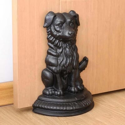 Gietijzeren Deurstopper - Honden Deurstop - Deur Open Houden - Antiek Gietijzer Ontwerp - 385 kg - Antiek Zwart