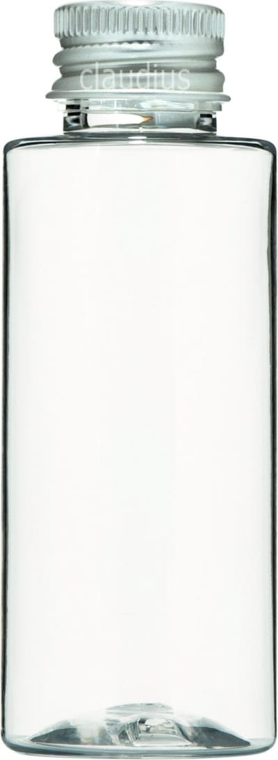 Lege Plastic Fles 100 ml PET transparant - langwerpig met aluminium dop - set van 10 stuks - navulbaar- leeg