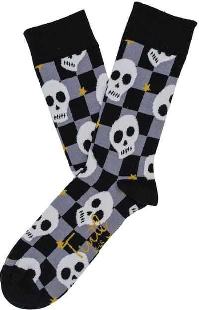 Tintl socks unisex sokken | Black & white - Skulls (maat 36-40)