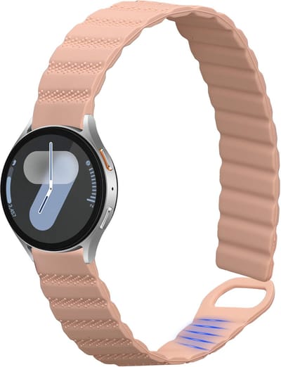 kwmobile sporthorloge band geschikt voor Samsung Galaxy Watch 4 / 5 / 6 Galaxy Watch 7 / FE bandje - Smartwatch of activity tracker polsband - Met magneetsluiting - In oudroze