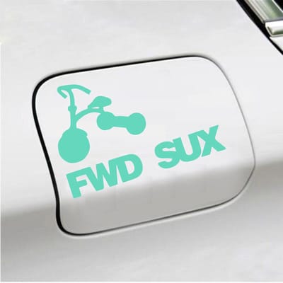 Bumpersticker - FWD SUX - 12,2 X 18 - Mint