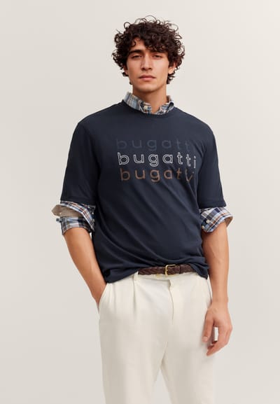 Bugatti Herren T-shirt met bugatti-print