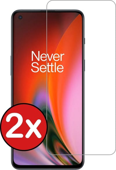 Screenprotector - 2 Stuks - Geschikt voor OnePlus Nord 2 - Extra Sterk - Beschermglas - Gehard Glas - Tempered Glass - Screen Protector