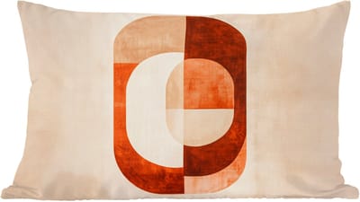 Sierkussens - Kussentjes Woonkamer - 60x40 cm - Illustratie - Abstract - Vormen - Rood