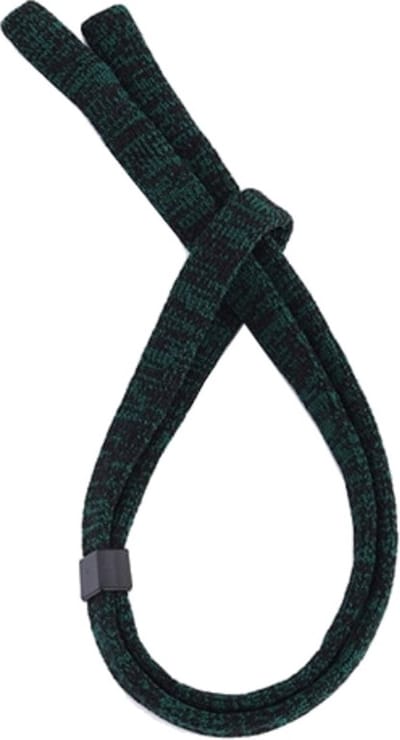 Fako Bijoux® - Elastisch Geweven Brillenkoord - Zacht Textiel - Verstelbaar Brillenkoord - Brilband - Groen/Zwart