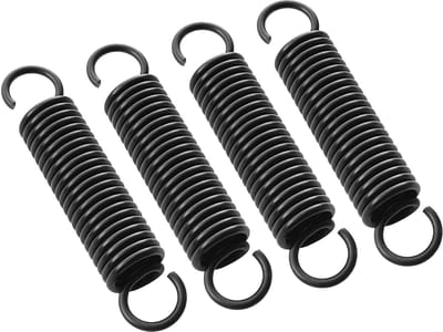 Trekveren Set - Verlengingsveren Staal - Veelzijdige Toepassingen - Dubbele Haken Corrosiebestendig - 90mm Lengte 18mm Diameter - Zwart