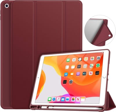 Smart Case geschikt voor iPad 10.2 2019/2020/2021 Hoesje Hoes Cover - Met Pen Houder - Vouwbaar - Standaard