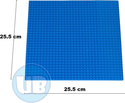 Uniblocks Classic bouwplaat Blauw - 25,5 x 25,5 cm | City | combineer met Lego bouwplaten | grondplaten 32x32 noppen | wegen | wegplaat| stad | Geschikt voor LEGO bouwplaten bouwplaat wegplaat