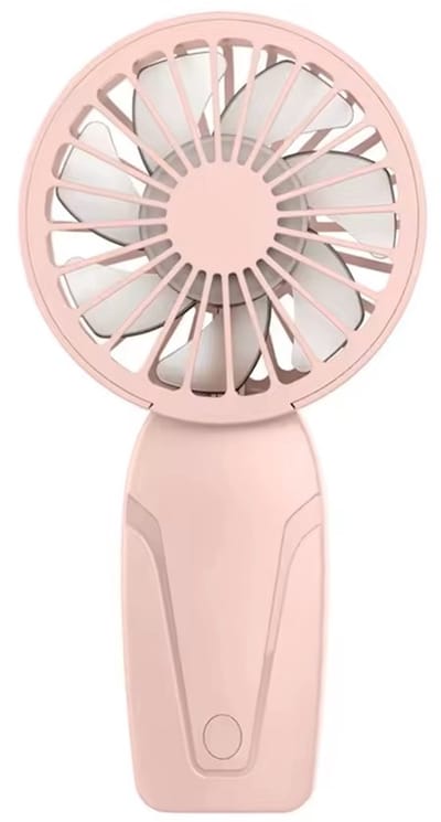 Mini Handventilator K-6 - 2xAAA Batterijen - 15cm bij 8cm Lichtgewicht, Klein maar Krachtige Handheld - Voor de Ultieme Verkoeling en de Perfecte Reiseditie - Kleur: Roze