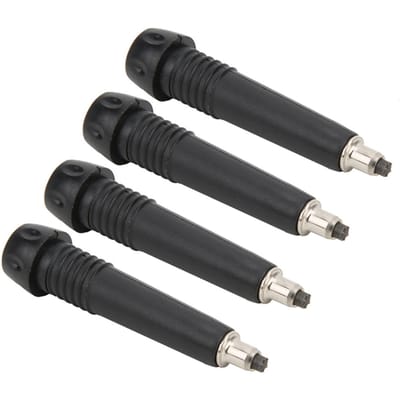 Lot de 4 embouts de rechange portables Alpenstock pour cannes à pêche, randonnée, marche, trekking gray