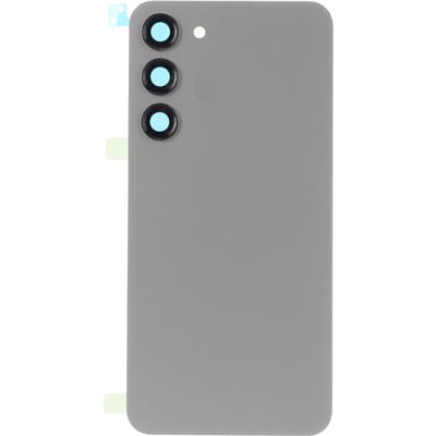 Vervangende Achterglas Cover voor Samsung Galaxy S23 Plus Achterglas Paneel Cover Behuizing Deur met Vooraf Geïnstalleerde Lens grijs