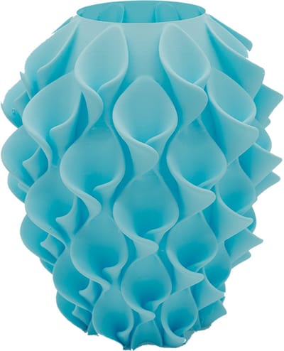 Bluma moderne vaas - Decoratieve vaas - IJsblauw - 3d geprinte vaas – geschikt voor droogbloemen - 25CM