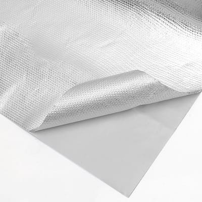 60 x 280 cm Aluminized Hittebeschermingsmat, Thermische Barrière, Hechting, Isolatie, Reflecterend Materiaal en Hoge Temperatuur Bescherming