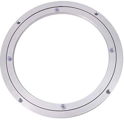 ZEYNOMAX - Aluminium Draaitafel Lager - 360 Graden Roterende Plaat - Zware Constructie - Zilver - Geschikt voor Eettafel en Taartdecoratie - Perfect...