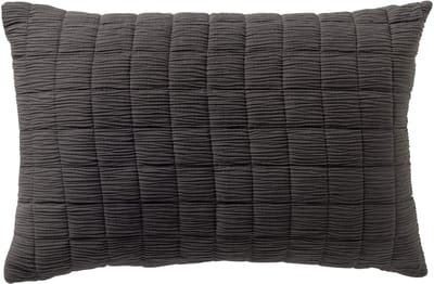 Dutch Decor REZA - Sierkussen 40x60 cm - Charcoal Gray - antraciet - Inclusief binnenkussen - Luxe kussens voor woonkamer & bank