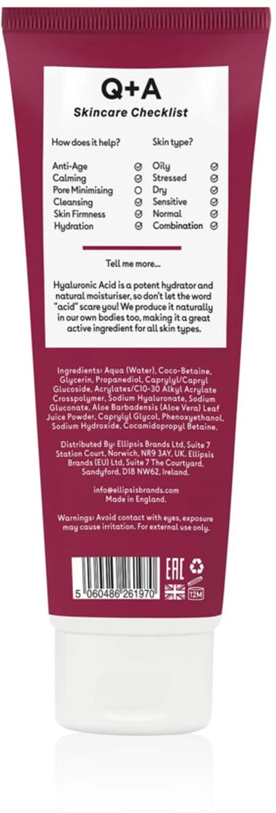 Q+A Hyaluronic Acid Cleansing Gel - 3 x 125 ml - Voordeelverpakking