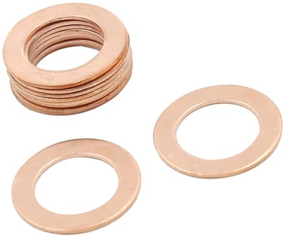 Dailygoods- Sluitring Hoogwaardige Koper - Afdichting Ring - 15 mm - 10 Stuks - Duurzaam - Geschikt voor Voertuigen en Huishoudelijke Apparaten - Afdichtring
