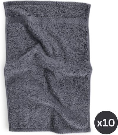TISECO HOME STUDIO - Gastendoek RIVA - SET/10 - 100% katoen - 450 g/m² - 100% katoen - superzacht en zeer absorberend - 30x50 cm - Blue stone