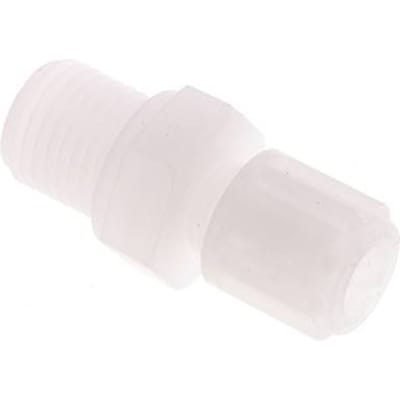 6x4mm & G1/4'' PVDF Rechte Knelfitting Buitendraad 10bar