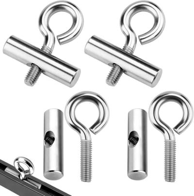 Set van 4 Keder Stoppers 8-10mm voor Kederrail, RVS Accessoires voor Caravan en Boot, Ideaal voor Camping en Tentgebruik