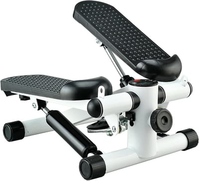 Mini Stepper - Hometrainer Beenmachine - Thuis Fitness - Stil Ontwerp - 40 x 30 x 20 cm - Wit