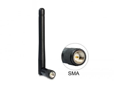 WLAN WiFi 5 2.4/5 GHz antenne - omnidirectioneel - SMA (m) - 2 dBi / zwart