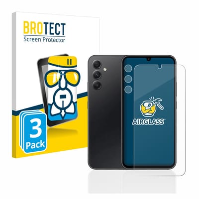 Screenprotector 3 Stuks voor Samsung Galaxy A34 5G (Voor+Camera) Beschermglas transparant