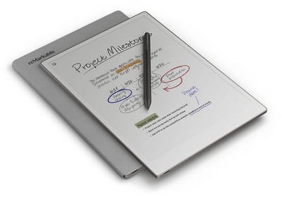 reMarkable Paper Pro Tablet met Marker Plus en originele Book Folio (Grijs Polymer Weave)