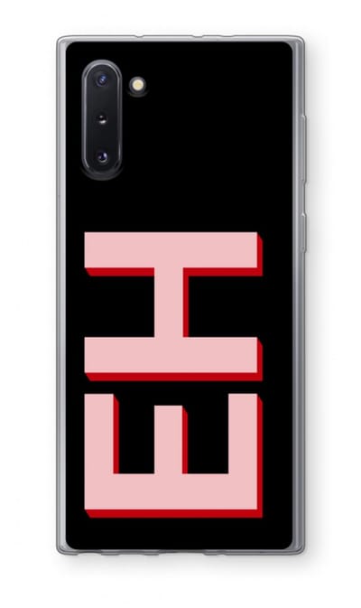 Gepersonaliseerd - Case Company® - Hoesje geschikt voor Samsung Galaxy Note 10 hoesje - Monogram - Soft Cover Telefoonhoesje - Bescherming aan alle Kanten en Schermrand