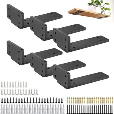 Plankhouders Aluminium - Steunen Zonder Steunen - Meubelbouw Wandmontage - 5 mm Dikte Zware Belasting