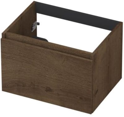 INK - Onderkast 1L Greeploos Houten Keerlijst Fineer - 600x450x400 Mm - Chocolate Fineer