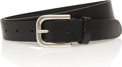 Take-it 3cm echt lederen zwarte riem - heren riem / dames riem - zwart - jeansriem - Riemmaat 85 cm - Totale lengte riem 100 cm